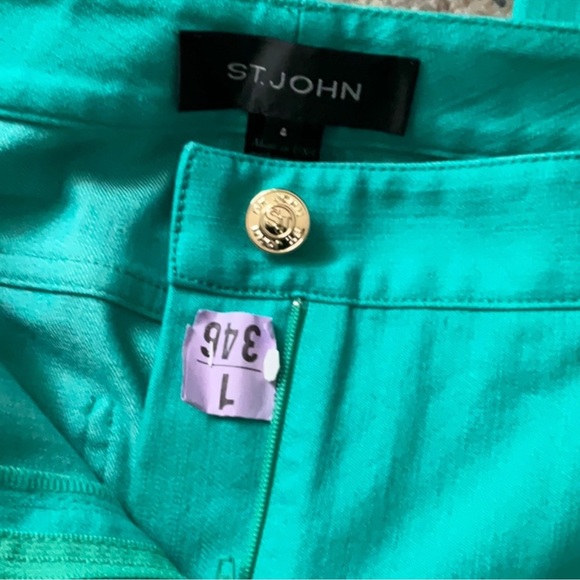 St. John green crop pants, EUC, wore once! - Picture 5 of 9